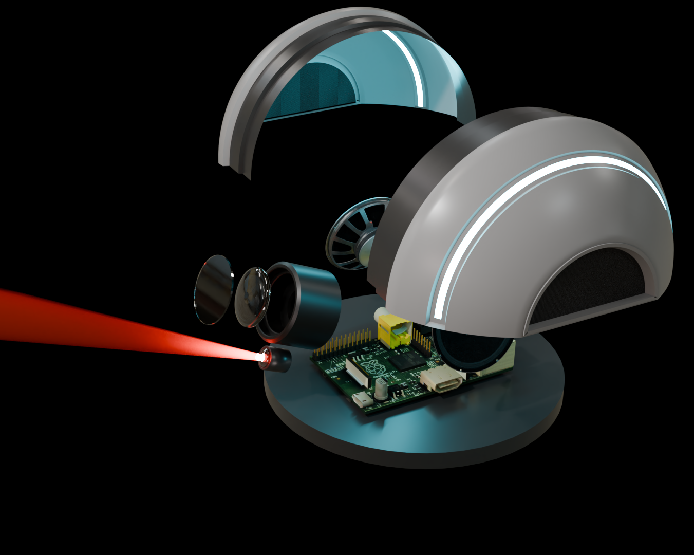 3D turret front view